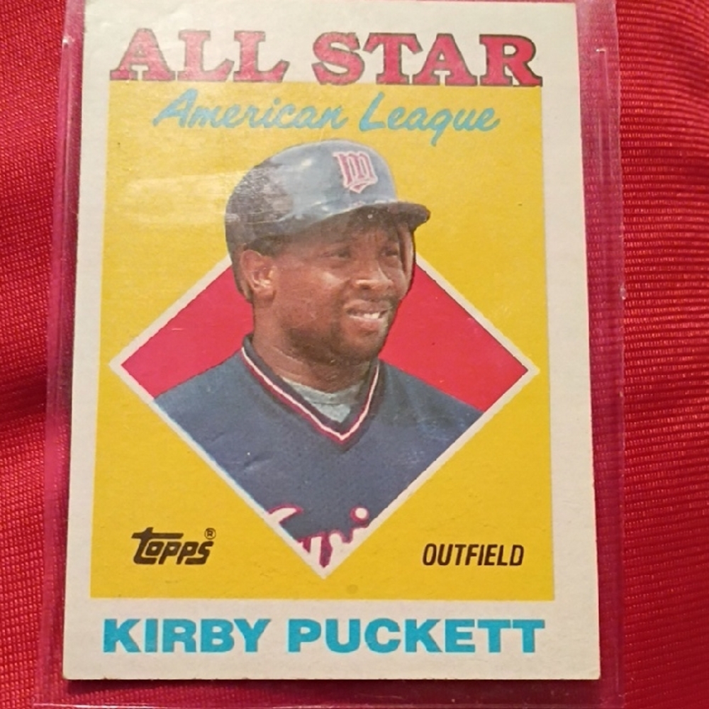 Topps All Star Baseball Card with Red and Yellow